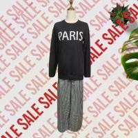 ราคา TW17215 set 2 ชิ้น Sweater เสื้อแขนยาว + กางเกงขายาวลายสก็อตขายาว SALE (1729743954955307895)