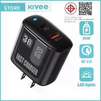 ราคา KIVEE หัวชาร์จเร็ว 36w หัวชาร์จ PD ชุดชาร์จเร็ว QC4.0 Adapter หัวชาร์จ TYPE-C usb fast for Samsung Xiaomi tablet ถูกมาก !!! (1732047515800929302)
