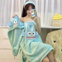 ราคา DFGHJT COD เสื้อคลุมอาบน้ำ+หมวกคลุมผม ลายการ์ตูนสุดน่ารัก ชุด 2 ชิ้น กระโปรงอาบน้ำ ผ้าเช็ดตัว อาบน้ำ Towel Bathrobe (1731971664158491663)