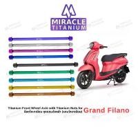 ราคา GRAND FILANO Titanium Front Wheel Axle with Titanium Nuts น็อตไทเทเนียม ชุดแกนล้อหน้า (แกนไทเทเนียม) (1732116323931752813)
