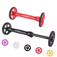 ราคา ก้านต่อล้อ Easy Wheel, จักรยานพับได้, วัสดุอลูมิเนียมและยาง, เหมาะสำหรับ Brompton 3Sixty, พร้อมแบริ่ง, น้ำหนักเบา (152g), เข้ากันได้กับจักรยานพับได้ส่วนใหญ่, จัดส่ง COD (1732099187587581542)