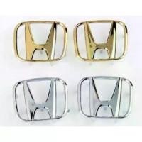 ราคา [COD] โลโก้ ฮอนด้า ติดพวงมาลัย (มีขา) สีเงิน ทอง Honda Steering Wheel H Logo jazz city civic accord crv brv brio stepwagon (1732276510088464326)