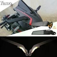 ราคา กระจกมองหลังสำหรับรถจักรยานยนต์, การออกแบบที่ดัดแปลง, พร้อมไฟ LED, กระจกมองข้างหมุนปรับได้, เหมาะสำหรับ Honda CBR250R, CBR300R, CBR500R, CBR600R, CBR650R, กระจก Winglet (1732267972832232632)