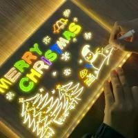 ราคา กระดาน Led ขนาดใหญ่ พร้อมสี ไฟ LED กระดาน Acrylic กระดาน LED สำหรับเขียนและวาดภาพ กระดาน Erase แห้ง พร้อมปากกา 7 อันและอุปกรณ์เสริม (1732005804250072466)