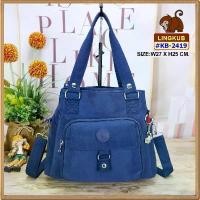ราคา กระเป๋าถือ กระเป๋าสะพาย ยี่ห้อ Ling kub ลิงคับ รุ่น KB-2419 #มีเก็บปลายทาง COD (1731626097686971459)