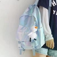 ราคา กระเป๋าเป้กันน้ำ น้ำหนักเบา ประดับมุกสีรุ้ง สไตล์เกาหลี กระเป๋าเป้ Ulzzang สไตล์ฮาราจูกุ สำหรับนักศึกษาหญิง (1731584336822109841)