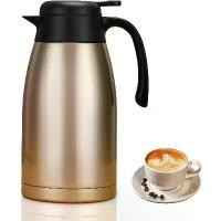 ราคา หม้อกาแฟหุ้มฉนวน วัสดุสแตนเลส ผนังสองชั้น ฉนวนสุญญากาศ เหมาะสำหรับชาหรือกาแฟ หุ้มฉนวนพร้อมที่จับ อุ่นขึ้นและเย็น เหมาะสำหรับกาแฟ ชา และเครื่องดื่ม สีทอง น้ำหนัก 2.67.63 oz กระบุง (1732098445685590012)