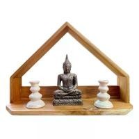 ราคา หิ้งพระ หิ้งพระมินิมอล หิ้งพระไม้สักทอง หิ้งพระติดผนัง ของตกแต่ง (1729737866237348726)