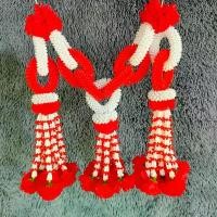 ราคา พวงมาลัยสามชาย สีเเดง ของตกแต่ง (1729614687690131493)