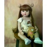 ราคา ของเล่นตุ๊กตาเด็กผู้หญิงเกิดใหม่, BZDOLL, เหมือนจริง, 55 ซม. (22 นิ้ว), ตัวซิลิโคนเต็มตัว, ผมสีน้ำตาล, ผมยาว, เด็กทารกเจ้าหญิงแรกเกิด, เด็กวัยหัดเดิน Bebe, ของขวัญน่ารัก เลโมนี พ (1731980695325213858)