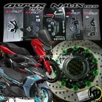 ราคา จัดส่งเฉพาะจุด รวมขาจับปั้ม brembo หน้า หลัง กระบอกโช๊คหน้าเดิม Kamui จาน 256mm Yamaha NMAX,AEROX 2017-25 (1732169159824803550)