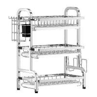 ราคา ชั้นวางชาม, วัสดุสแตนเลส, มัลติฟังก์ชั่น, เหมาะสำหรับชาม, จาน, ชั้นวาง, ตู้, เคาน์เตอร์, ชั้นวางระบายน้ำ, ที่ใส่ตะเกียบในครัวเรือน, ชั้นเก็บของ (1732247215136082674)