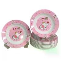 ราคา [จัดส่งทันที] จานเมลามีน 6ใบ จานเมลามีนแบบหนา จาน 9 นิ้ว 6ใบ ลายการ์ตูนรูปช้างน่ารัก (1731348631373841824)