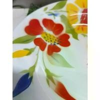 ราคา จานสังกะสีเคลือบลายดอก ขนาด 9 นิ้ว ตรากระต่าย จาน จานเคลือบ จานอเนกประสงค์ (แพ็ค3ชิ้น) ถาด tray (1732202278832605688)