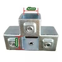 ราคา Postplaza ข้อต่อเหล็กกล่อง ข้อต่อห้าทาง ข้อต่อเหล็กขนาด1.5x1.5 นิ้ว/42x42mm ข้อต่อโครงสร้าง ชั้นวาง แนะนำ (1732277627586315703)