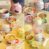 ราคา ส่วนลดมากมาย พร้อมส่ง ถ้วยมาม่า แมวเหมียว ถ้วยมีฝาปิด ถ้วย ชาม มีฝาปิด มีที่จับ ชุดเข้าเซต ถ้วยน่ารักๆ ถ้วยเซรามิค ของขวัญ 14039 (1731970172240889036)