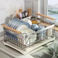 ราคา ชั้นวางชามและจาน, ชั้นวางชามเคาน์เตอร์, ทำจากสแตนเลส 304, ชั้นเก็บของในครัว, ตะกร้าระบายน้ำ, เหมาะสำหรับชาม, ตะเกียบ, ชาม, และที่เก็บจาน (1731278885431117652)