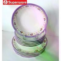 ราคา ซุปเปอร์แวร์ จานลึก9นิ้ว=6ชิ้น+ชาม7.5นิ้ว =6ชิ้น ลายวาเลนเซีย ซุุปเปอร์แวร์เกรดA เมลามีน100% ตรานกเพนกวิน superware (1729598289828416153)
