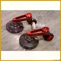 ราคา CartCorner55 คุณภาพรับประกันได้ กระจกปลายแฮนด์ เคฟล่า ขามิเนียม วงกลม สีเเดง Motorcycle มอเตอร์ไซค์ รถ ชาม หลีด ดุม สเตอร์ cnc (1730719897001166978)