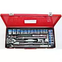 ราคา [พร้อมส่ง] EURO KING TOOLS ชุดเครื่องมือ ประแจ ชุดบล็อก 24 ชิ้น สินค้ามาตรฐานเยอรมัน เหล็กคุณภาพดี แข็งแรง ทนทาน ขนาด 1/2" (24PCS) (1732299789993936591)