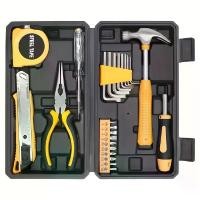 ราคา ชุดเครื่องมือ 25 ชิ้น พร้อมกล่องเก็บของพลาสติก ชุดเครื่องมือช่างอเนกประสงค์ รวมค้อน คลิป สายวัด ไขควง และอื่นๆ เหมาะสำหรับใช้ในบ้านและในสนาม ทำจากเหล็ก (1732189858884256979)