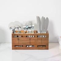 ราคา กล่องเก็บช้อนส้อมแบบแบ่งช่อง กล่องเก็บช้อนส้อมไม้ทนทาน สำหรับโต๊ะในครัว พร้อมช่องเสียบมีด ส้อม/ช้อน/ตะเกียบ/ช้อน ประหยัดพื้นที่ เหมาะสำหรับเคาน์เตอร์หรือที่เก็บตู้ ดีไซน์ไม้หรูหร (1732392902513624551)
