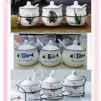 ราคา ชุดเครื่องปรุงเซรามิค+ช้อน ที่ใส่เครื่องปรุง (1731972316714009933)