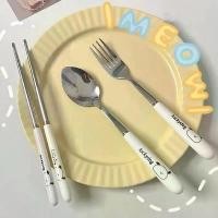 ราคา ช้อน ส้อม ชุดช้อนส้อมพกพา 3ชิ้น ช้อนส้อมด้ามเซรามิค พร้อมกล่อง (1732238739724993892)