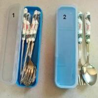 ราคา CODflatware set เซ็ต ช้อน ส้อม (ตะเกียบ) สแตนเลส 304 แบบพกพา พร้อมกล่อง ลาย โทมัส ThomasTikTok (1732308832276285367)