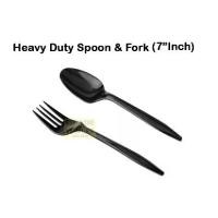 ราคา HEAVY DUTY ช้อน&ส้อม 7 นิ้ว - (50pcs±) ช้อน&ส้อมยาว ช้อน&ส้อมพลาสติกแบบใช้แล้วทิ้ง ช้อน&ส้อมพลาสติก (1732257645512656181)