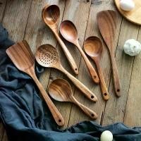 ราคา ชุดเครื่องใช้บนโต๊ะอาหารไม้สัก 6 ชิ้น ทำจากไม้ธรรมชาติ ช้อน ทัพพี เทอร์เนอร์ ที่ตักข้าว ซุป สกินเนอร์ ที่ตักทำอาหาร ที่ตัก ใช้ซ้ำได้ เครื่องมือครัว (1730550433452492848)