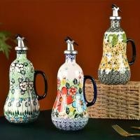 ราคา หม้อน้ำมันกระถางเซรามิก เพ้นท์มือ พร้อมเครื่องจ่ายปั๊ม ความจุมาก ปลอดสาร BPA ขวดน้ำมันในครัว ดีไซน์ลายดอกไม้หรูหรา ซักเครื่องได้ ของตกแต่งบ้านในครัว อุปกรณ์ทำอาหารสำคัญ งานฝีมือค (1732130348004640077)