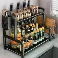 ราคา ชั้นวางเครื่องปรุง, 2/3 ชั้น, กันสนิม, สำหรับจัดเก็บในครัว, พร้อมที่ใส่เขียงและที่ใส่มีด, ชั้นวางเครื่องเทศ กระบุง ชั้นวางของ กล่อง ผ้า เก็บ เสื้อผ้า ตะกร้า แมว ถุง ยางคิตตี้ โคร (1732158874013501306)