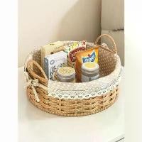 ราคา ตะกร้าเก็บหวาย กล่องเก็บขนม ตะกร้าเก็บโต๊ะกาแฟ กล่องจัดระเบียบเดสก์ท็อป กล่องเก็บของเบ็ดเตล็ด ตะกร้าทอทางเข้า ตะกร้า แมว หวาย แท้ (1732126921606071543)