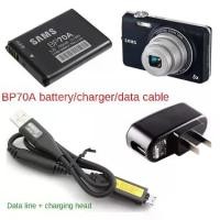 ราคา แบตเตอรี่ + ที่ชาร์จ + สายเคเบิลข้อมูล, ใช้ได้กับกล้อง Samsung Es65, Es70, Es73, Es75, Pl200, BP70A (1731687941399676957)