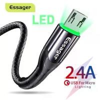 ราคา สายเคเบิลข้อมูล Micro USB, Essager, การชาร์จอย่างรวดเร็ว LED, ที่ชาร์จ Micro USB (1732257289456551836)