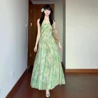 ราคา เดรสสายเดี่ยวลายดอกไม้ สไตล์วันหยุดชายทะเล คอวี สำหรับผู้หญิง ชุดฤดูร้อน สวย ไม่ซ้ำใคร น่าดึงดูด เอว-เอว เดรสยาว เรียบหรู เดรส คุณครู ชุด ทํางาน ผ้า ไทย (1732314931667633274)