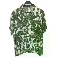 ราคา เสื้อฮาวาย คอลเลคชั่นครอบครัวใบไม้สีทอง เนื้อผ้านุ่ม สีครีม ลายใบไม้สีเขียว คอฮาวายโอเวอร์ไซส์ เสื้อ ผ้า ทอม (1732154681106139504)