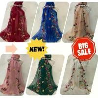 ราคา ผ้าพันคอ ผ้าคลุมไหล่ ผ้าปักดอกไม้ ลายมาใหม่ (1732326734896727608)