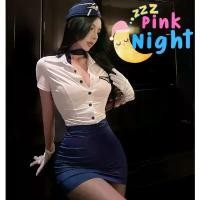 ราคา PINK NIGHT ชุดคอสเพลย์ ชุดแอร์โฮสเตสพร้อมหมวก ผ้าพันคอ ชุด cosplay ชุดแอร์โฮสเตส ไซต์M-XL นน 40-80kg ส่งไว P-275 จัดส่งที่รวดเร็ว (1732428295967573377)