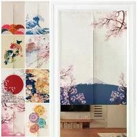 ราคา ผ้าม่านโถงทางเข้า, ผ้าลินิน, สไตล์ญี่ปุ่น, พร้อมลายดอกซากุระ, ผ้าม่าน Noren, สำหรับม่านฉากกั้นห้องครัว, ผ้าม่านแขวนครึ่ง (1731634646164473708)