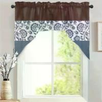ราคา ผ้าม่าน หน้าต่าง พื้นหลังสีน้ำตาล ลายดอกไม้สีน้ำเงินและสีขาว 1 ชิ้น เหมาะสำหรับใช้ในชีวิตประจำวัน ผ้าม่านในครัว ตกแต่งแถบหน้าต่าง เหมาะสำหรับตกแต่งบ้าน ทางเลือกในอุดมคติเพื่อเพิ่ (1731735329124222240)