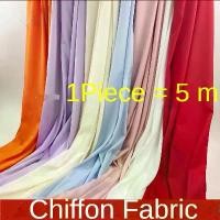 ราคา ผ้า ชีฟอง Opaque ยาว 5 เมตร หลา สำหรับเย็บเสื้อผ้าและเดรส ซับใน ผ้าธรรมดา ขาวดำ ผ้าม่าน เครปคู่ ฤดูร้อน แดง (1731172856229563096)