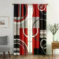 ราคา ผ้าม่าน ลายสก็อต 2 ชิ้น มีกิ๊บติดผ้าม่าน เหมาะสำหรับตกแต่งห้องนั่งเล่นและห้องนอน สี แดง ขาว เทา และดำ (1731933272086317227)