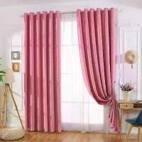 ราคา ผ้าม่านทึบ กันแสงUV พิมพ์ลายดาว (พร้อมส่งทันที) แบบห่วงตาไก่ ม่านประตู ม่านหน้าต่าง กั้นห้อง กันแอร์ ผ้าม่าน Curtains (1731223283570410954)