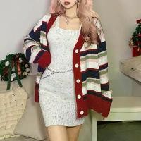 ราคา CHERISH (พร้อมส่ง) F31 เสื้อคลุมแขนยาว 48นิ้ว ไหมพรม ผ้าหนานุ่ม วินเทจ เกรดคุณภาพ กระดุมหน้า มี2ลาย clothing women ผู้หญิง ใส่ ต้อนรับ หนาว นี้ พรม สี แดง บรา shutty cro (1731618070630009191)