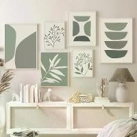 ราคา กรอบรูปศิลปะบนผนังโบโฮ, ใบไม้ Boho สีเขียว, การออกแบบที่เรียบง่ายทางเรขาคณิต, ภาพวาด Canva, กรอบตกแต่งห้องนอน, วัสดุ Canva, สีเขียว, พร้อมกรอบไม้ด้านใน (1732188579944695154)