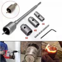 ราคา ชุดดอกสว่าน โฮลซอเจาะปูน คอนกรีต อิฐบล็อก โฮลซอเจาะคอนกรีต 3 ขนาด 30 40 50 mm ก้านยาว 350mm สำหรับสว่านโรตารี่ มีด พก พร้อม ซอง มีดบาลิซอง ฝึกซ้อม (1731691196531770950)