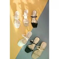 ราคา YOURSHOES B81 / รองเท้าส้นสูง 3 นิ้ว รองเท้าแต่งหน้าโบว์ รองเท้าออกงาน สินค้าขายดี (1731780052302005693)