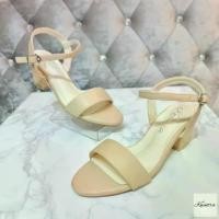 ราคา C14Kwintra รองเท้าส้นสูง 2นิ้ว รัดข้อ รุ่น Ordinary สีครีม COD (1732122601125545740)